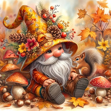 Load image into Gallery viewer, Autumn Gnome 40*40CM(Canvas) Full Round Drill Diamond Painting
