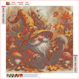 Autumn Gnome 40*40CM(Canvas) Full Round Drill Diamond Painting