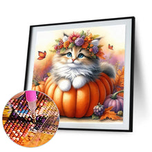 Load image into Gallery viewer, Halloween Pumpkin Cat 40*40CM(Canvas) Full Round Drill Diamond Painting
