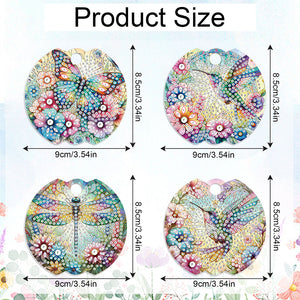 8pcs Hummingbird DIY Diamond Art Cup Lid Accessories Bling Tumbler Lid Plate