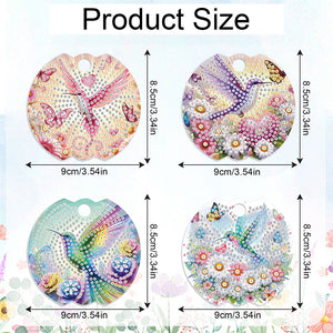 8pcs Hummingbird DIY Diamond Art Cup Lid Accessories Bling Tumbler Lid Plate
