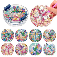 Load image into Gallery viewer, 8pcs Hummingbird DIY Diamond Art Cup Lid Accessories Bling Tumbler Lid Plate
