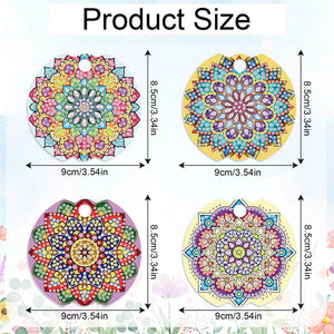 8pcs Mandala DIY Diamond Art Cup Lid Accessories Bling Tumbler Lid Plate