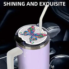 Load image into Gallery viewer, 8pcs Butterfly DIY Diamond Art Cup Lid Accessories Bling Tumbler Lid Plate
