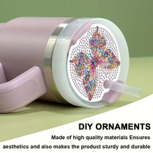 Load image into Gallery viewer, 8pcs Butterfly DIY Diamond Art Cup Lid Accessories Bling Tumbler Lid Plate
