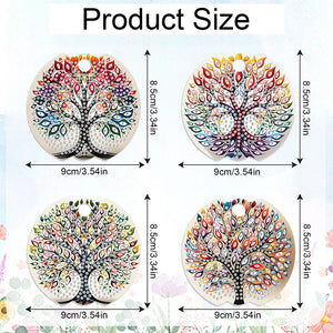 8pcs Tree DIY Diamond Art Cup Lid Accessories Bling Tumbler Lid Plate