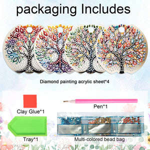 8pcs Tree DIY Diamond Art Cup Lid Accessories Bling Tumbler Lid Plate