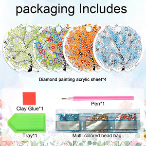 8pcs Tree DIY Diamond Art Cup Lid Accessories Bling Tumbler Lid Plate