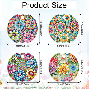 8pcs Rose DIY Diamond Art Cup Lid Accessories Bling Tumbler Lid Plate