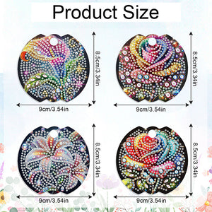 8pcs Rose DIY Diamond Art Cup Lid Accessories Bling Tumbler Lid Plate