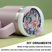 Load image into Gallery viewer, 8pcs Rose DIY Diamond Art Cup Lid Accessories Bling Tumbler Lid Plate
