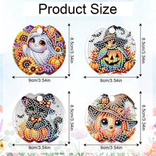 Load image into Gallery viewer, 8pcs Christmas Halloween DIY Diamond Art Cup Lid Accessories Tumbler Lid Plate
