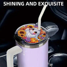 Load image into Gallery viewer, 8pcs Christmas Halloween DIY Diamond Art Cup Lid Accessories Tumbler Lid Plate
