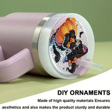 Load image into Gallery viewer, 8pcs Christmas Halloween DIY Diamond Art Cup Lid Accessories Tumbler Lid Plate

