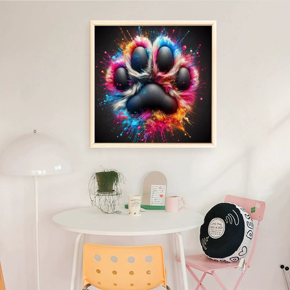 Colorful Paws - Full 11CT Counted Cross Stitch 40x40CM - Yishu