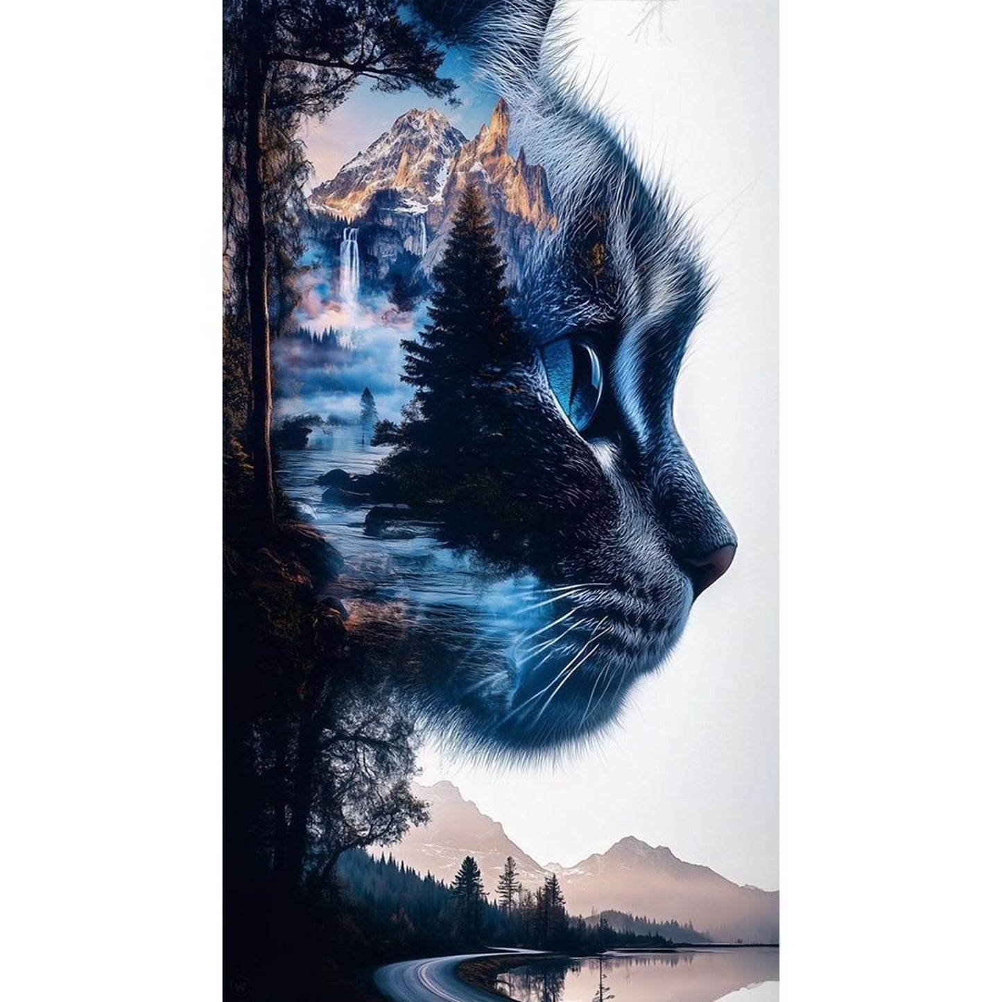 Cat - Full 11CT Counted Cross Stitch 40x70CM - Huacan