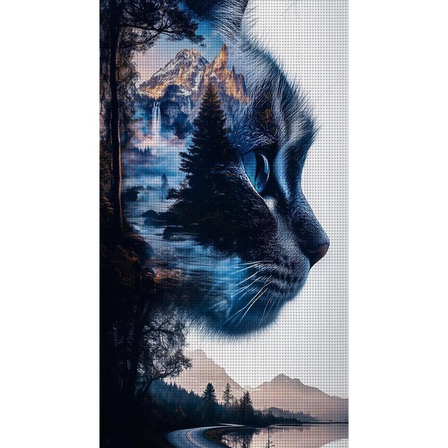 Cat - Full 11CT Counted Cross Stitch 40x70CM - Huacan