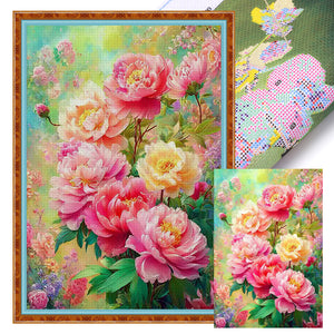 Blooming Flowers - 50*70CM 11CT Stamped Cross Stitch（Mona Lisa Brand）