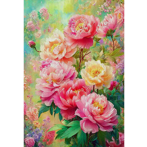 Blooming Flowers - 50*70CM 11CT Stamped Cross Stitch（Mona Lisa Brand）