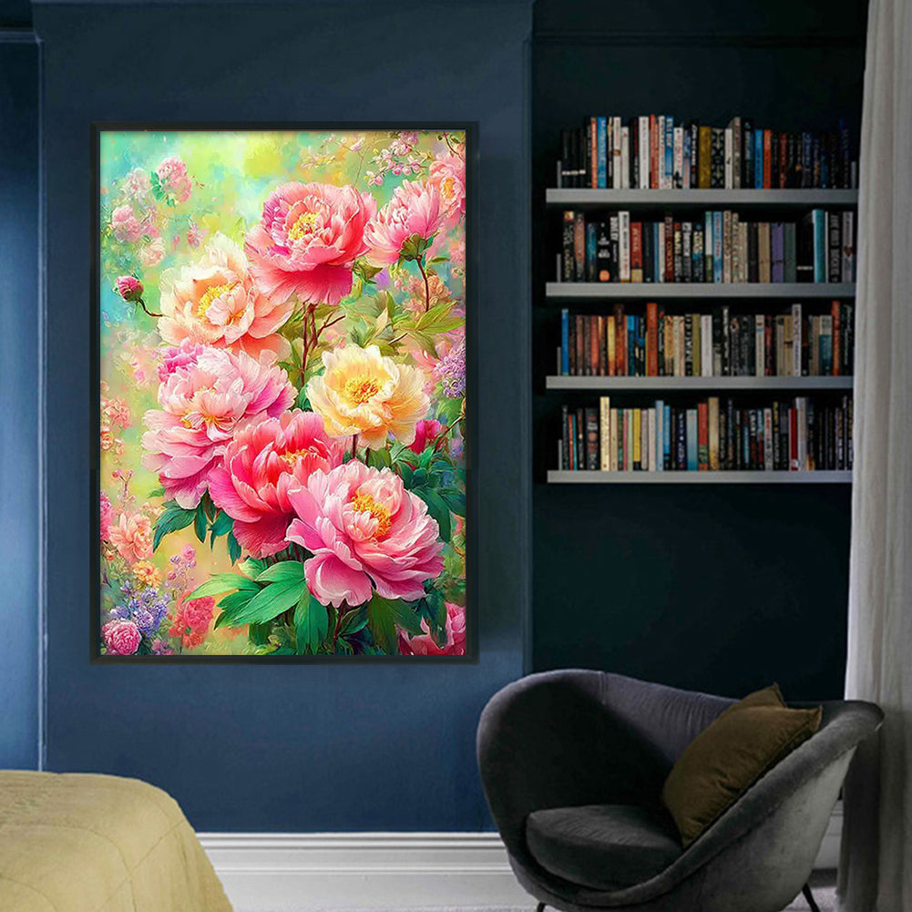 Blossoming Prosperity - Full 11CT Stamped Cross Stitch 50x70CM - Mona Lisa