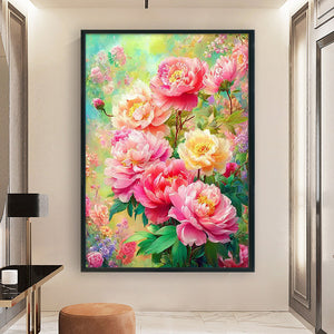 Blooming Flowers - 50*70CM 11CT Stamped Cross Stitch（Mona Lisa Brand）