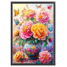 Load image into Gallery viewer, Peony Vase - 50*70CM 11CT Stamped Cross Stitch（Mona Lisa Brand）
