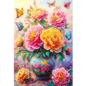 Peony Vase - 50*70CM 11CT Stamped Cross Stitch（Mona Lisa Brand）