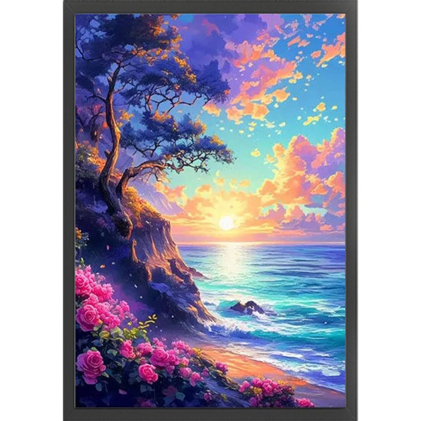 Rose Coast - Full 11CT Stamped Cross Stitch 50x70CM - Mona Lisa