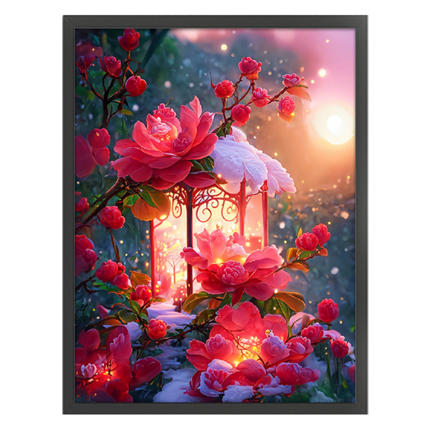 Camellia - Full 11CT Stamped Cross Stitch 50x68CM - Mona Lisa