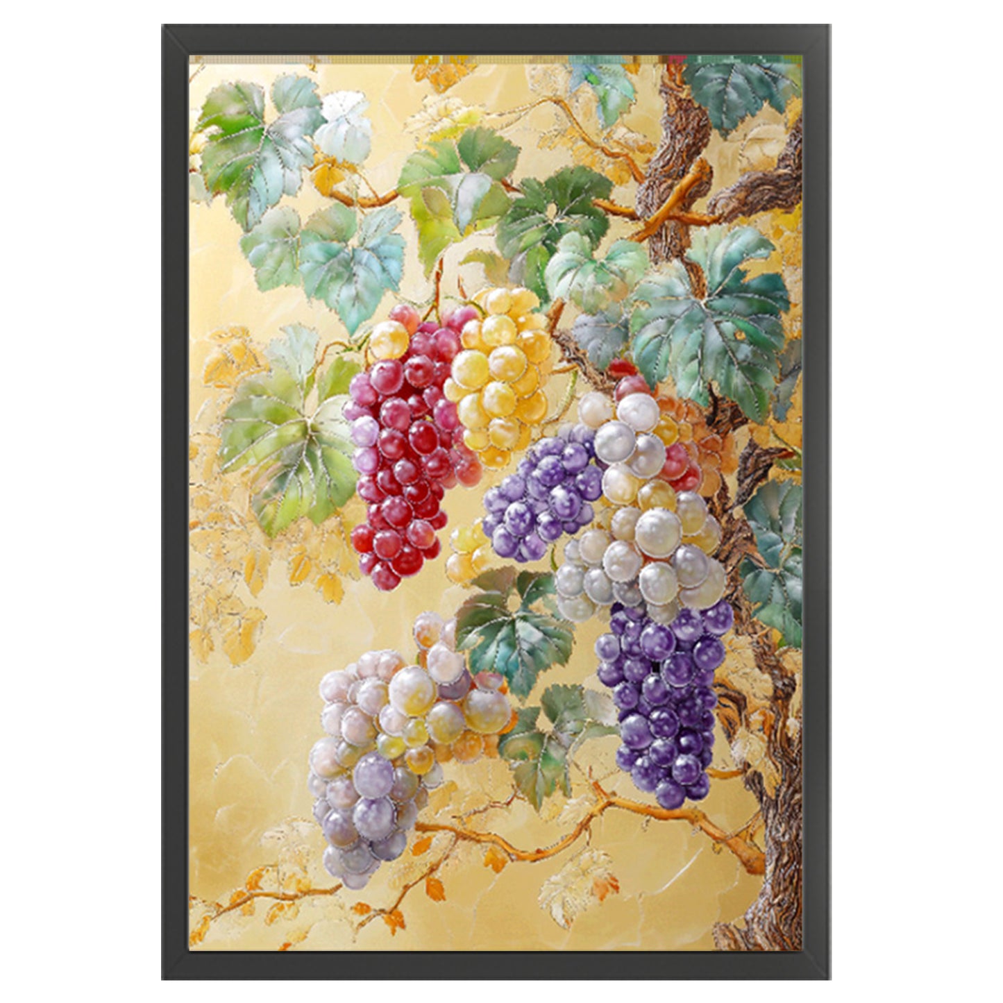 Grape With Many Fruits - Full 11CT Stamped Cross Stitch 50x70CM - Mona Lisa