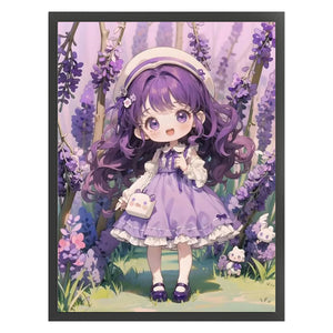Anime Girl - 40*56CM 11CT Stamped Cross Stitch