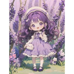 Anime Girl - 40*56CM 11CT Stamped Cross Stitch
