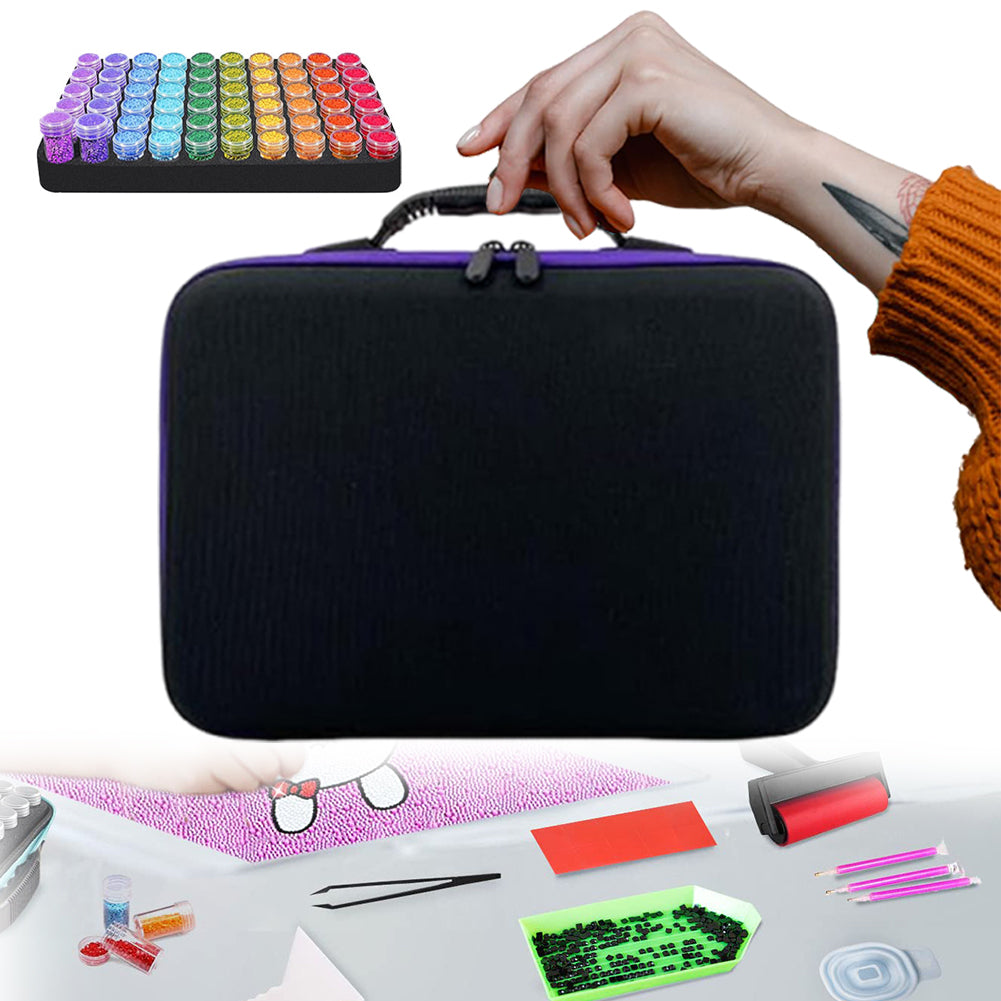 109pcs Bead Bottle Storage Handbag Diamond Painting Toolkit Bead Organizer Tool