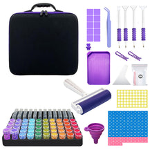 Load image into Gallery viewer, 121pcs Bead Bottle Storage Handbag Diamond Painting Toolkit Bead Organizer Tool
