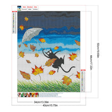 Load image into Gallery viewer, Black Cat With Fallen Leaves 40*50CM(Canvas) Full Round Drill Diamond Painting
