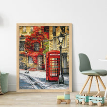 Load image into Gallery viewer, Telephone Booth - 45*55CM 11CT Stamped Cross Stitch（Spring Brand）

