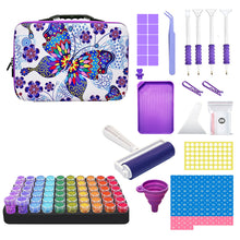 Load image into Gallery viewer, 60Grid Butterfly Print Diamond Painting Bead Storage Box Bead Bottle Storage Bag
