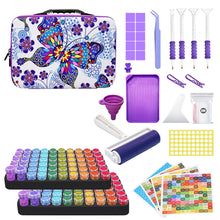 Load image into Gallery viewer, 100 Grid Butterfly Diamond Painting Bead Storage Box Bead Bottle Storage Bag
