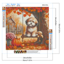 Load image into Gallery viewer, Autumn Dog 40*40CM(Canvas) Full Round Drill Diamond Painting
