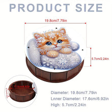Load image into Gallery viewer, DIY Diamond Painting Storage Box Rhinestones Decorative Snack Case Kit (Cat)
