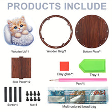 Load image into Gallery viewer, DIY Diamond Painting Storage Box Rhinestones Decorative Snack Case Kit (Cat)

