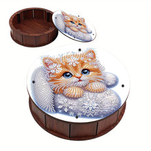 Load image into Gallery viewer, DIY Diamond Painting Storage Box Rhinestones Decorative Snack Case Kit (Cat)
