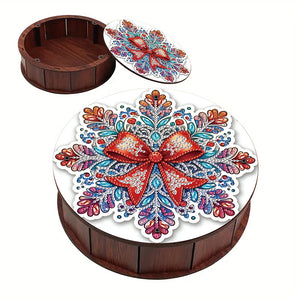 DIY Diamond Painting Storage Box Rhinestones Decorative Snack Case Kit (Bow)