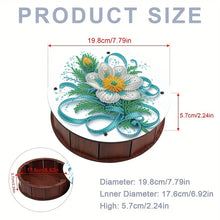 Load image into Gallery viewer, DIY Diamond Painting Storage Box Rhinestones Decorative Snack Case Kit (Flower)
