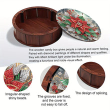 Load image into Gallery viewer, DIY Diamond Painting Storage Box Rhinestones Decorative Snack Case (Red Flower)
