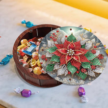 Load image into Gallery viewer, DIY Diamond Painting Storage Box Rhinestones Decorative Snack Case (Red Flower)
