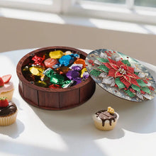 Load image into Gallery viewer, DIY Diamond Painting Storage Box Rhinestones Decorative Snack Case (Red Flower)

