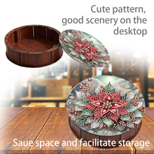 Load image into Gallery viewer, DIY Diamond Painting Storage Box Rhinestones Decorative Snack Case (Red Flower)

