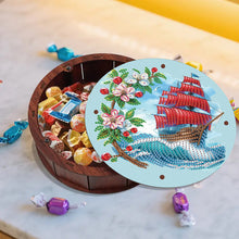 Load image into Gallery viewer, DIY Diamond Painting Storage Box Rhinestones Decorative Snack Case (Sailboat)
