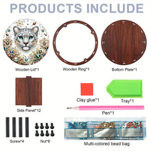 Load image into Gallery viewer, DIY Diamond Painting Storage Box Rhinestones Decorative Snack Case Kit (Tiger)
